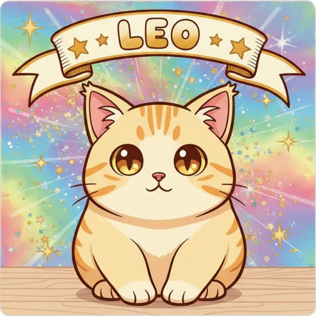 猫をモチーフにしたキラシールの生成例